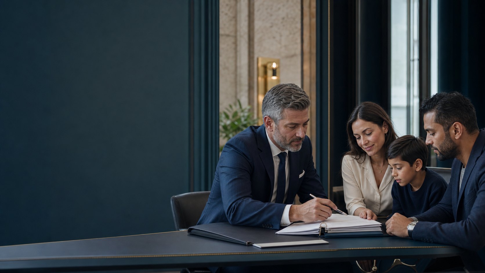 Settled family and adviser reviewing permanent residence continuity evidence
