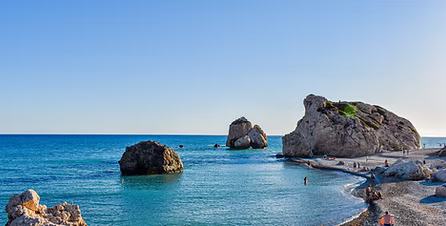 Coast and cityscape in Cyprus
